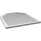 Ekena Millwork Octagonal Top Surface Mount PVC Gable Vent w/ 2"W x 1-1/2"P Brickmould Frame, 34"W x 40"H GVPOT34X4002SN - alternate 4